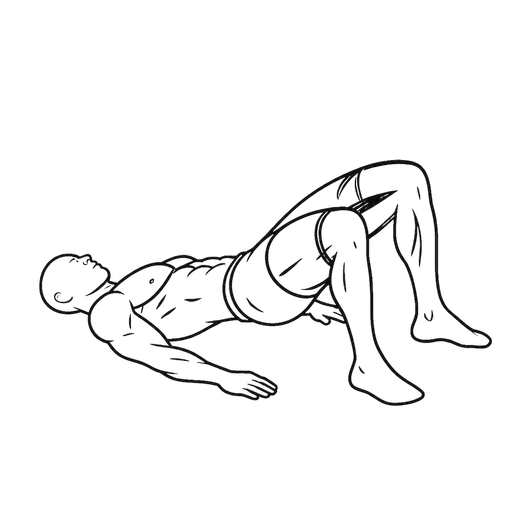 Banded Glute Bridge — animated sequence