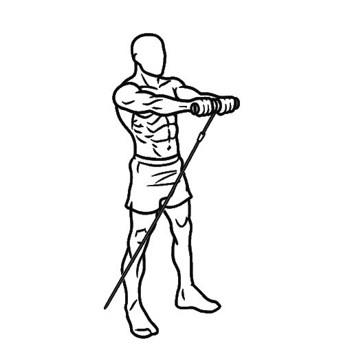 Cable Front Raise — animated sequence