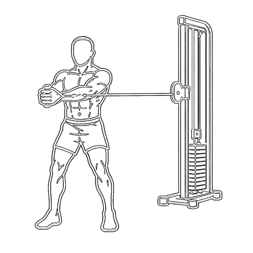 Cable Pallof Hold — animated sequence