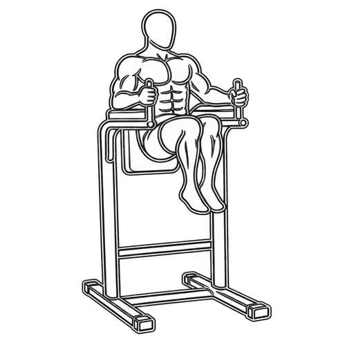 Captain's Chair Knee Raise — animated sequence