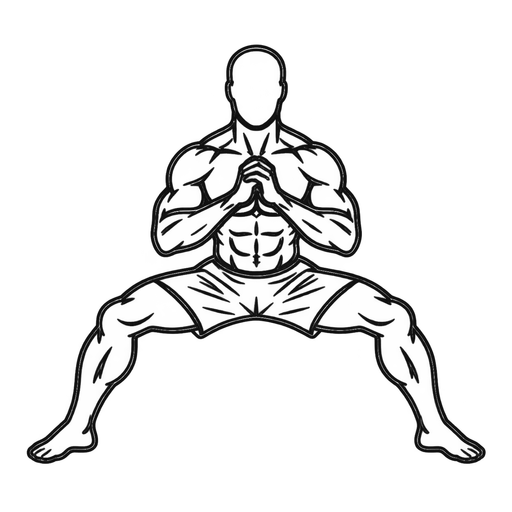 Cossack Squat — animated sequence