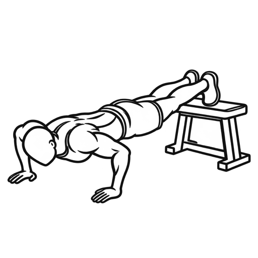 Decline Push-up — animated sequence