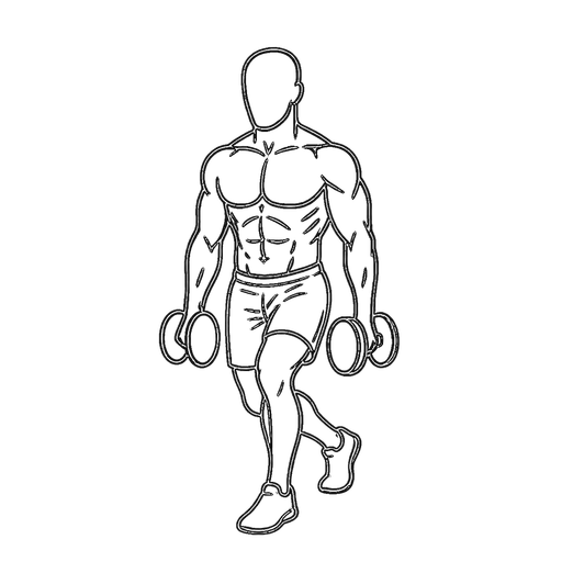 Dumbbell Curtsy Lunge — animated sequence