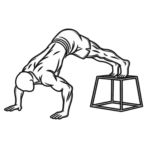 Feet-Elevated Pike Push-up — animated sequence