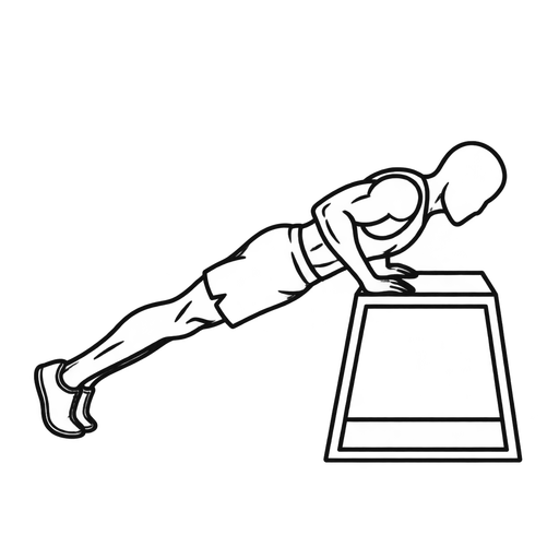 Incline Push-up — animated sequence