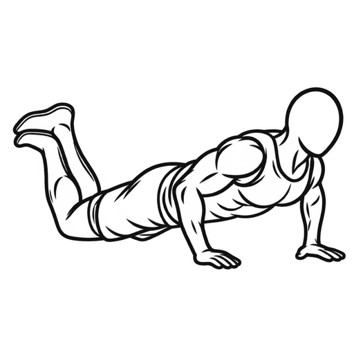 Knee Push-up — animated sequence