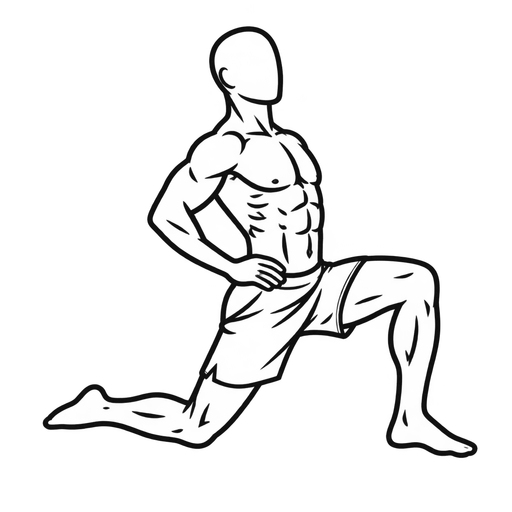 Kneeling Hip Flexor Stretch — animated sequence