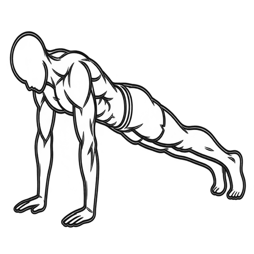 Scapular Push-up — animated sequence