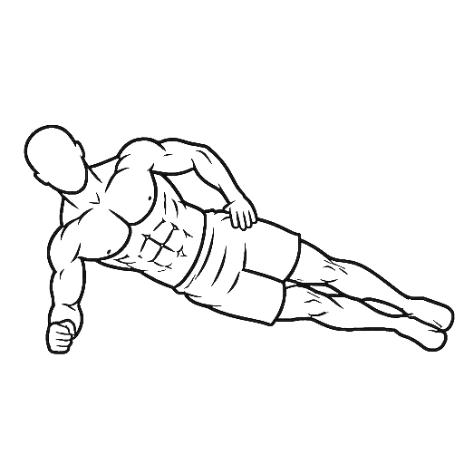 Side Plank Hip Dip — animated sequence
