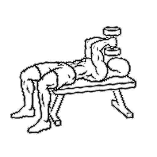 Single Dumbbell Skullcrusher — animated sequence