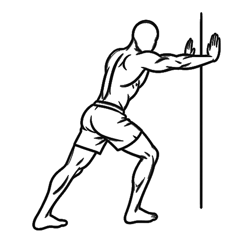 Wall Calf Stretch — animated sequence