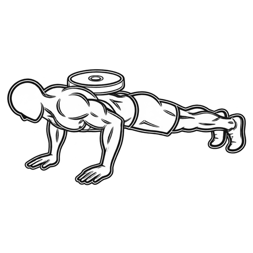 Weighted Push-up — animated sequence