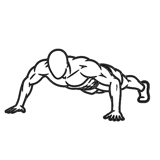 Wide Push-up — animated sequence